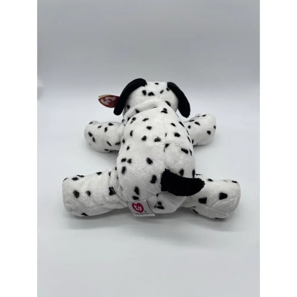 Ty Pluffies Dotters White Dalmation Dog Plush 10